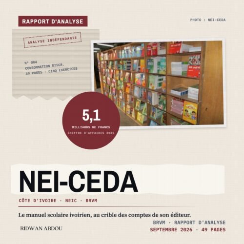 NEI-CEDA · Artwork du rapport de septembre 2026 NEI-CEDA · Rapport d'analyse de septembre 2026