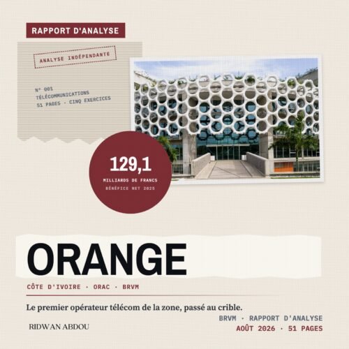 Orange Cote d'Ivoire · Artwork du rapport d'aout 2026 Orange Côte d'Ivoire · Rapport d'analyse d'août 2026