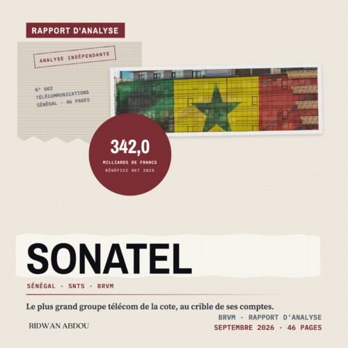 SONATEL · Artwork du rapport de septembre 2026 SONATEL · Rapport d'analyse de septembre 2026
