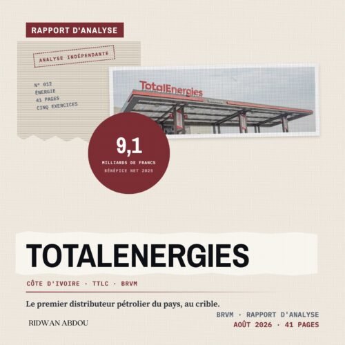 TotalEnergies Marketing Cote d'Ivoire · Artwork du rapport d'aout 2026 TotalEnergies Marketing Côte d'Ivoire · Rapport d'analyse d'août 2026