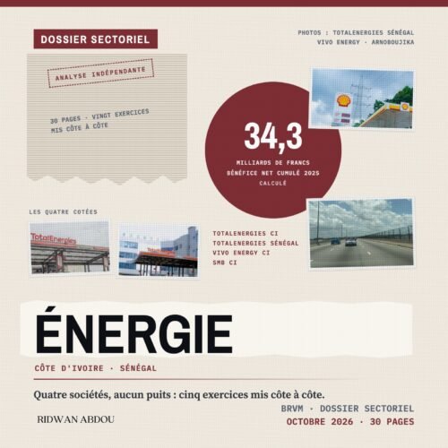 Dossier sectoriel Énergie, octobre 2026 Couverture du dossier sectoriel Énergie de la BRVM, octobre 2026