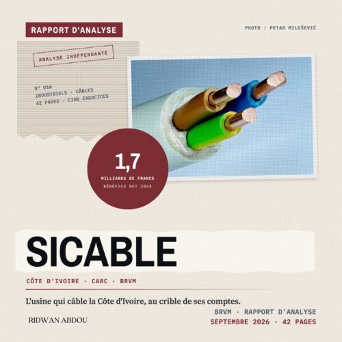 SICABLE Côte d’Ivoire · Rapport de septembre 2026 SICABLE Côte d’Ivoire · Rapport d’analyse de septembre 2026