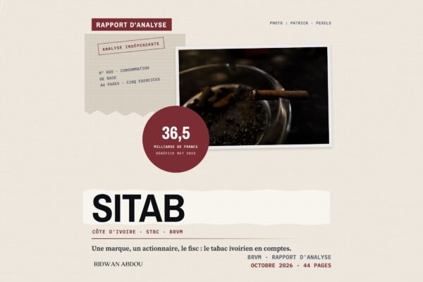 SITAB, rapport d’octobre 2026 Couverture du rapport d’analyse SITAB, octobre 2026