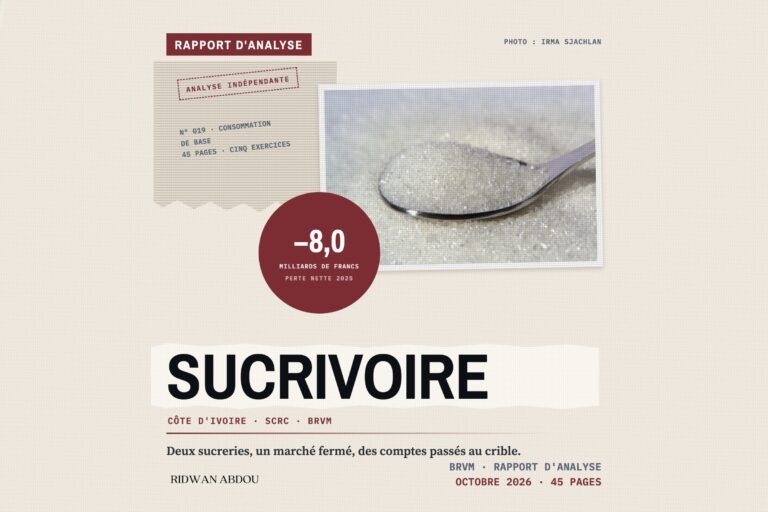 Couverture du rapport d’analyse Sucrivoire, octobre 2026